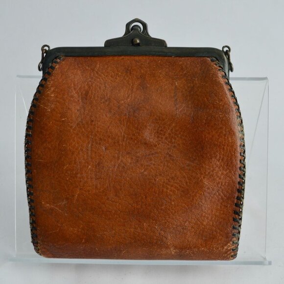 Vintage Tooled Leather Edwardian Purse - Picture 4 of 8